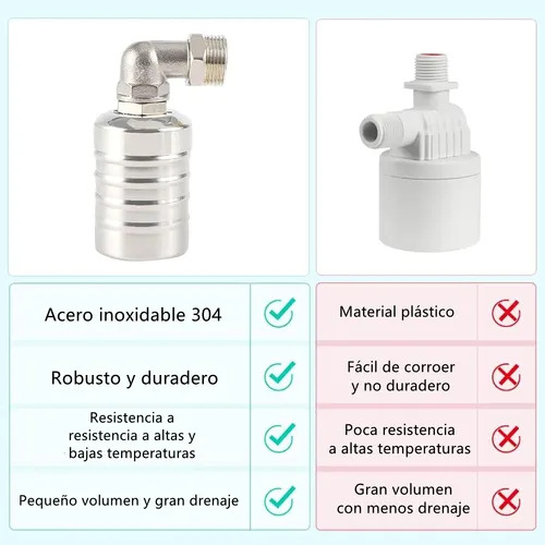 Válvula De Nivel De Agua Automática Acero Inoxidable+ Fuelle