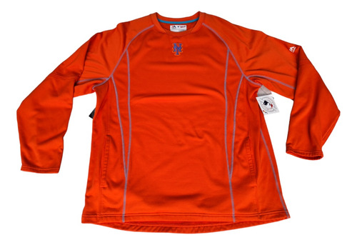 Sudadera Beisbol Mets Ny Majestic L-grande Termica Bordada