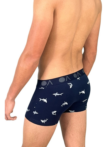 Paquete De Bóxer Hombre Corto Algodón Optima 3 Pack Azul