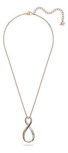 Collar Con Dije De Infinito Swarovski Exist, Color Oro Rosa