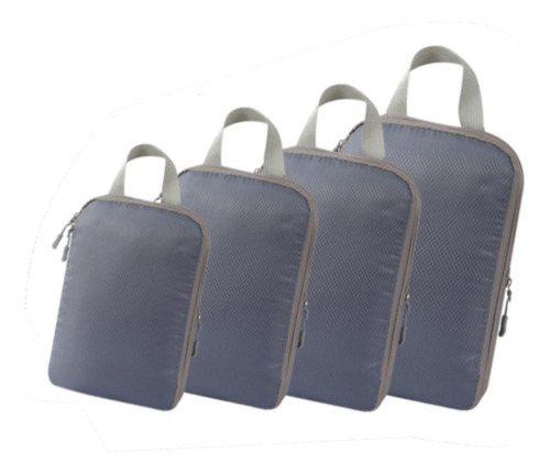 Paquete De 4 Bolsas De Almacenamiento De Compresión, Gris