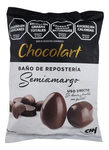 Chocolate De Baño Chocolart Semi Amargo X 500 Grs