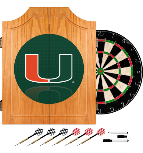 Marca Gameroom Universidad Miami Madera Dart Gabinete Juego