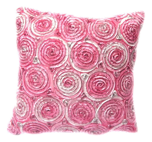 Oops!! (single) Two Tone 3d Bouquet Of Pink Roses Throw Cush