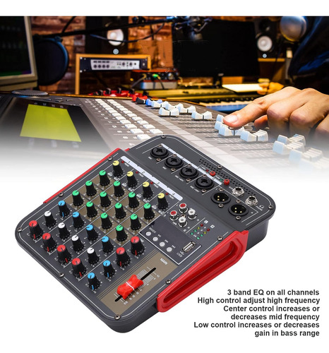 Mezclador De Audio Consola Mezcladora 4 Canales Mezclador