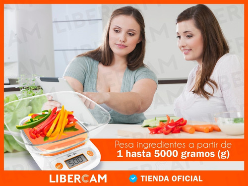 Imagen 5 de 10 de Balanza Electronica Digital De Cocina 1gr A 5kg Precision