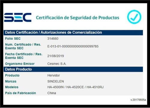 Imagen 6 de 6 de Termo Hervidor Ha-4510rj Outlet Sindelen