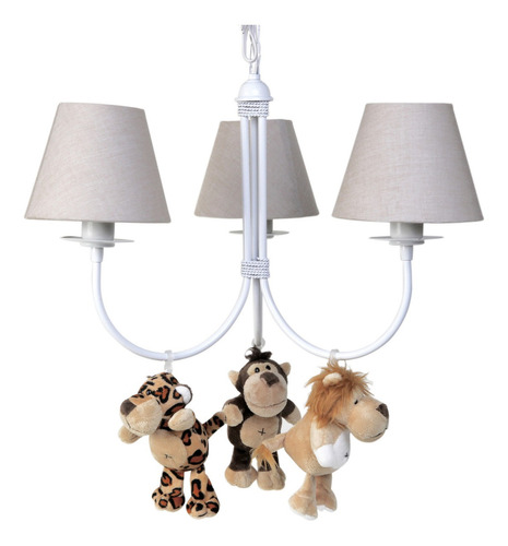 Lustre 3l Ariel Floresta Quarto Bebê Infantil Menina Menino