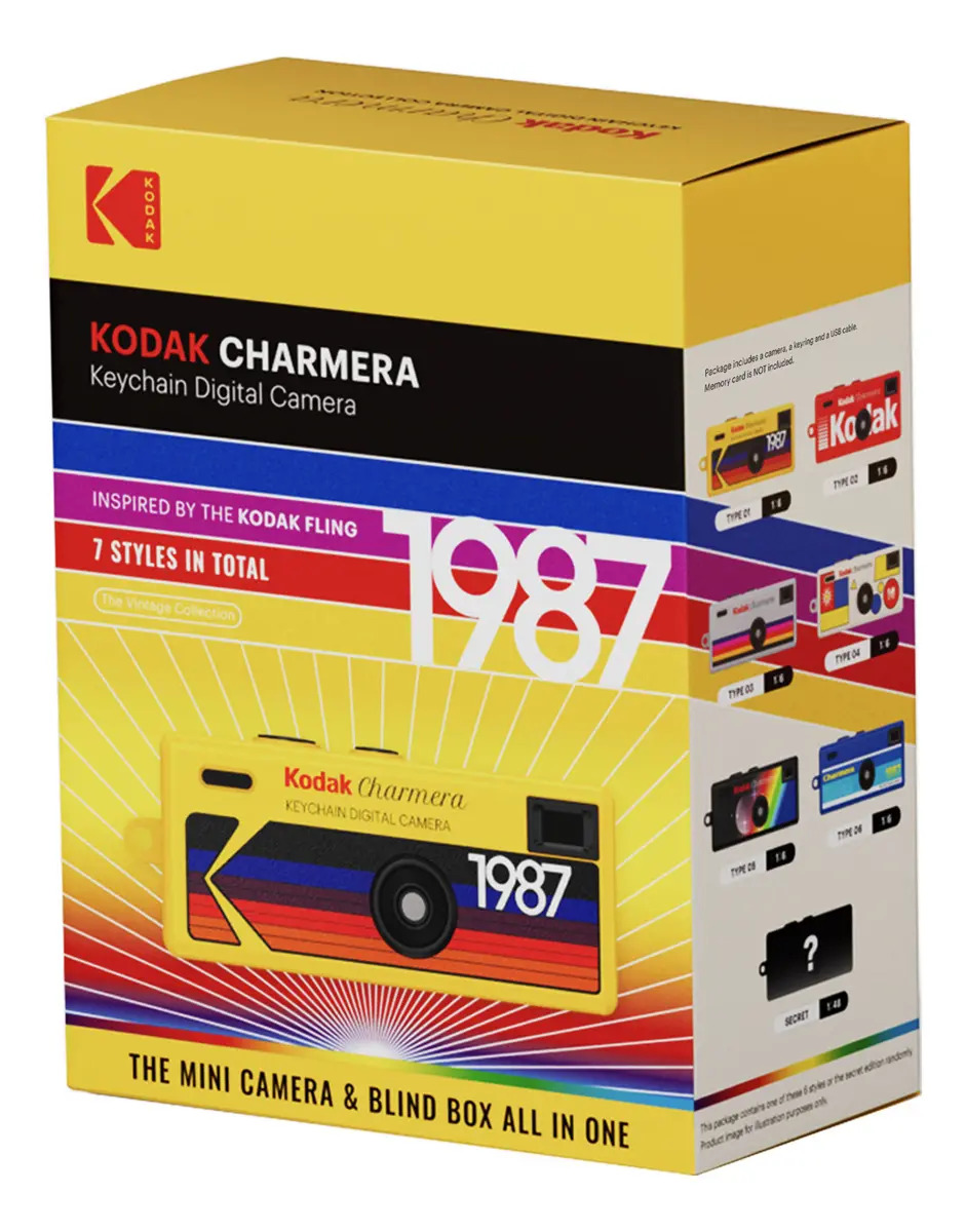 Cámara Digital Kodak Charmera Llavero Sorpresa 1987 Retro Coleccionable Regalo Sorpresa
