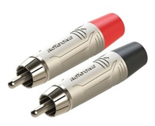 Par De Conectores Rca Plugs Metálicos De Alta Calidad