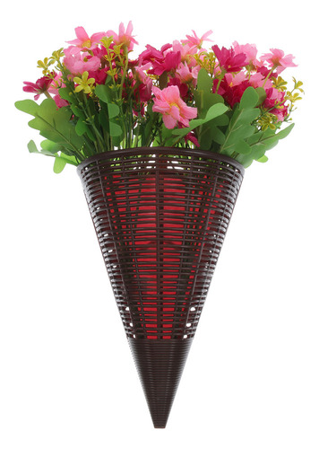 Cesta Colgante De Pared Con Flores Artificiales Para Colgar