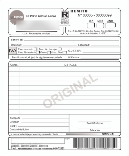 2 Talonarios, Afip, Factura, Recibos, Remitos Etc.