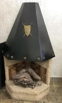Comprar Hogar Esquinero Con Leños Combinado Piedra Y Chapa Hermoso