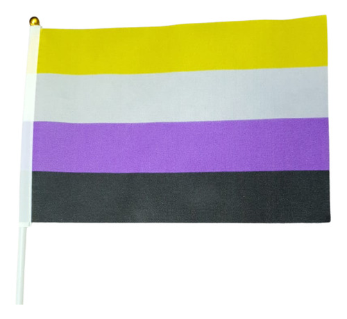 Bandeira De Gênero Não-binário14x20 Cm