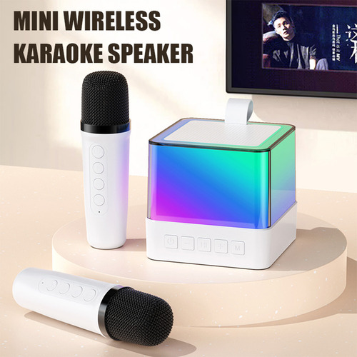 . Set De 2 Micrófonos Y Altavoces Inalámbricos Karaoke