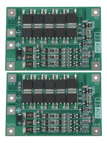 2 Piezas 3s 40a Para Destornillador De 12 V Li-ion 18650 Bms