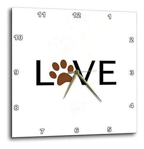 3drose Dpp ******* Love With Brown Paw Print For O. Animal L