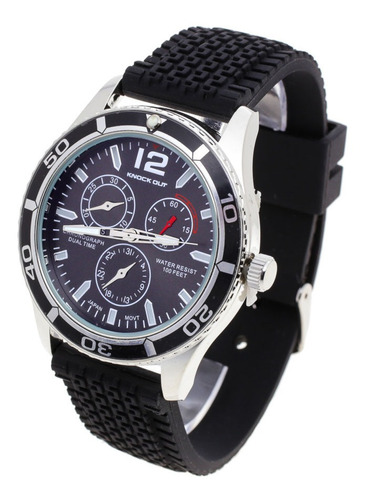 Reloj Knock Out Hombre 8462 Wr30 Caucho Metal