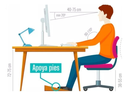 Apoya Pies Ergonómico Reposapies Para Escritorio Oficina