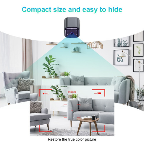 Cámara De Seguridad Wifi Exterior/interior Sensor Movimiento