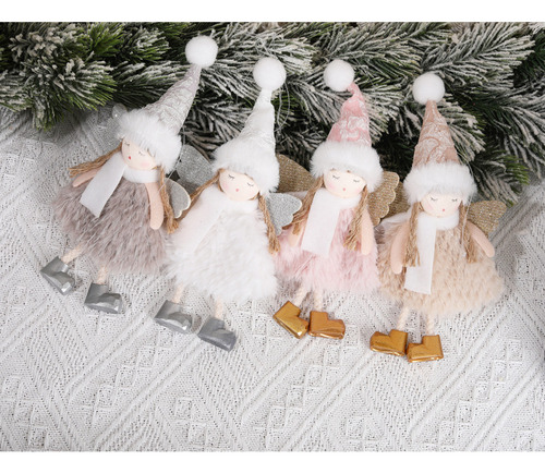 4 Adornos Colgantes De Muñeca De Cuento De Hadas Navideño