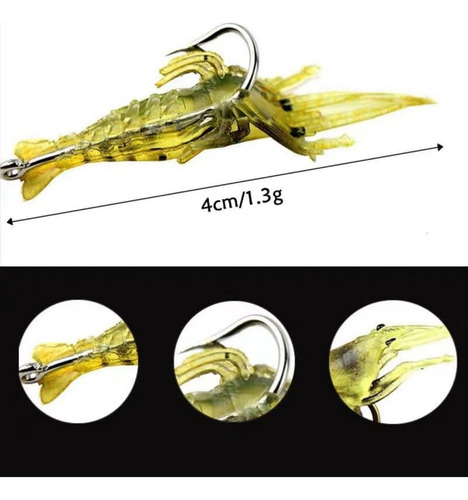 20 Unidades, Iscas De Pesca Camaron Para Surfcasting Em Lagu