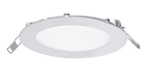 Panel Plafon Led Embutir 6w Redondo Blanco Luz Fria