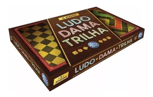 Jogo de Tabuleiro 3 Jogos Ludo, Dama e Trilha Pais e Filhos :  : Brinquedos e Jogos