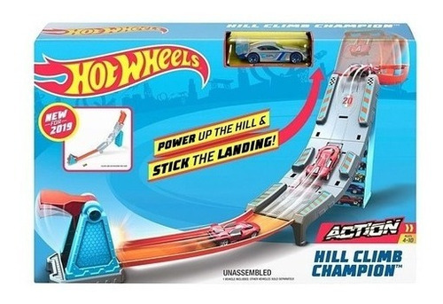 Pista Con Pendiente Hot Wheels Trae Lanzador Y Auto Original