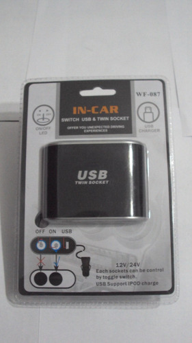 Adaptador Moviles 12/24v + Usb.c/corte. Caballito .