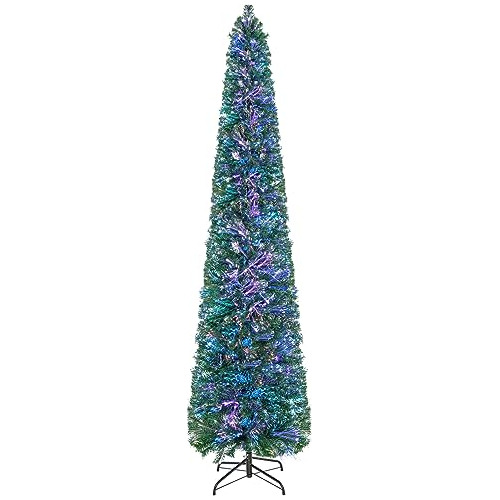 Árbol De Navidad Con Lápiz De Fibra Óptica De 8 Pies, Árbol 