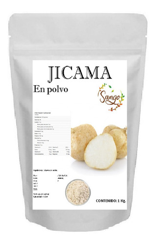 1 Kg De Jicama En Polvo O Harina De Jicama Pura