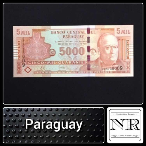 Paraguay - 5.000 Guaranies - Año 2008 - P #223 - Papel