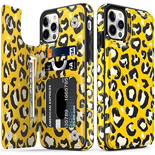 Leto iPhone 13 Pro Max Case, Flip Folio Funda Cartera T1s9h