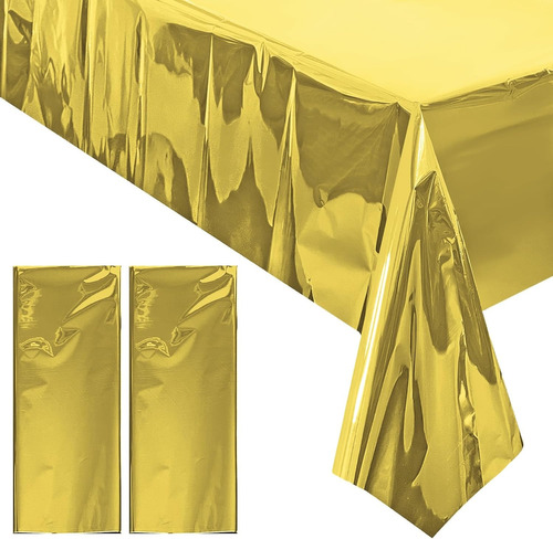 Mantel Metalizado Dorado X2 Unidades Excelente Calidad 