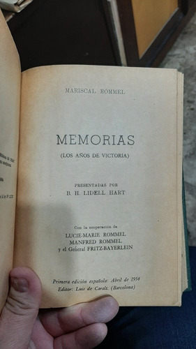 Memorias (tomo 1 Circulo Militar) - Mariscal Rommel