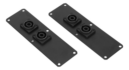 Conector De Altavoz Jack Plate Metal Dual Con 2 Conectores D
