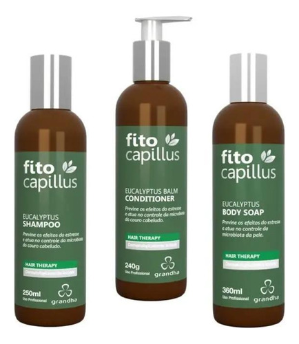  Kit Grandha Fito Capillus Eucalyptus Shampoo + Condicionador