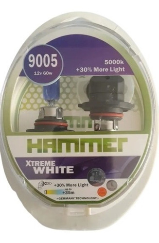 Bombillo 9005 Hammer Xtreme White 30% Mas Luz