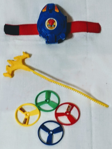 Lanza Discos Volador Pulsera Power Ranger Spin Copter Niños