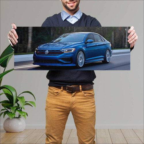 Cuadro 30x80cm Auto 2021 Volkswagen Jetta Gli Bl 899