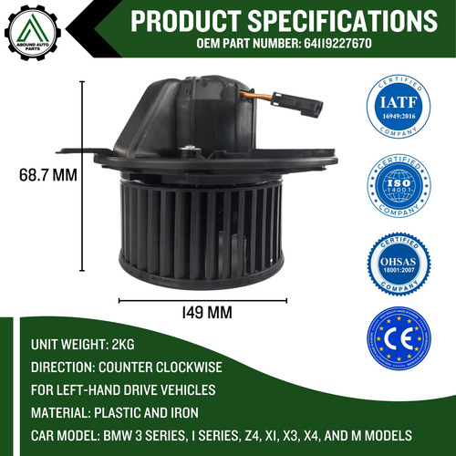 Abound Auto Parts 64119227670 Ensamblaje De Motor Soplador