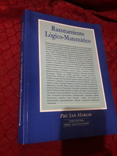 Libro Razonamiento Logico Matematico Pre San Marcos