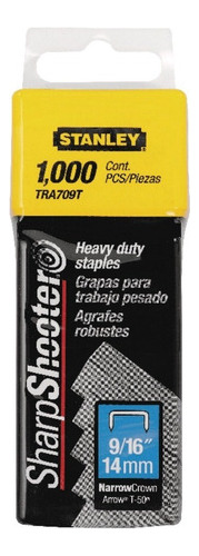 Grapas Stanley Trabajo Pesado Corona Angosta 9/16  1000 Pz