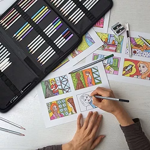 Set de Lápices Para Dibujo Profesional Kit Completo Con Bloc de Dibujo –  Ajolote Art