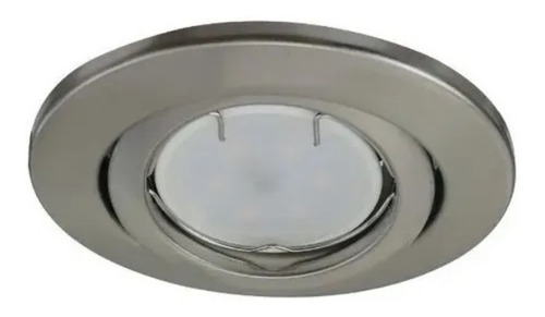 Embutido 1luz Para Dicroica Led Gu10 100x30mm Platil Redondo