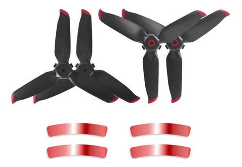 Kit 2 Pares De Hélices Para Drone Dji Fpv - Vermelho
