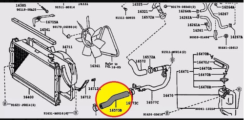 Manguera Inferior Radiador Toyota Hilux 2rz 3rz Orig 50dlres