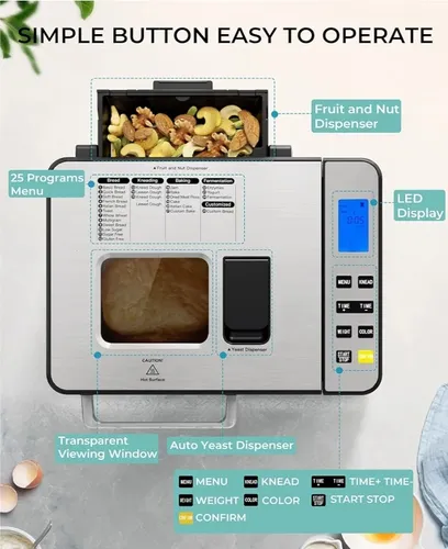 Maquina Robot Pan Yogur Modelo 2025 25 Programas