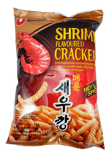 Salgadinho Coreano De Camarao Apimentado Hot&spicy 75g